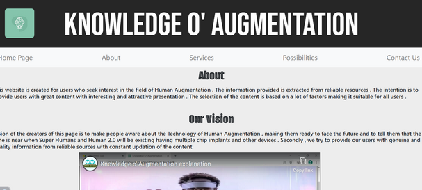 website project feature